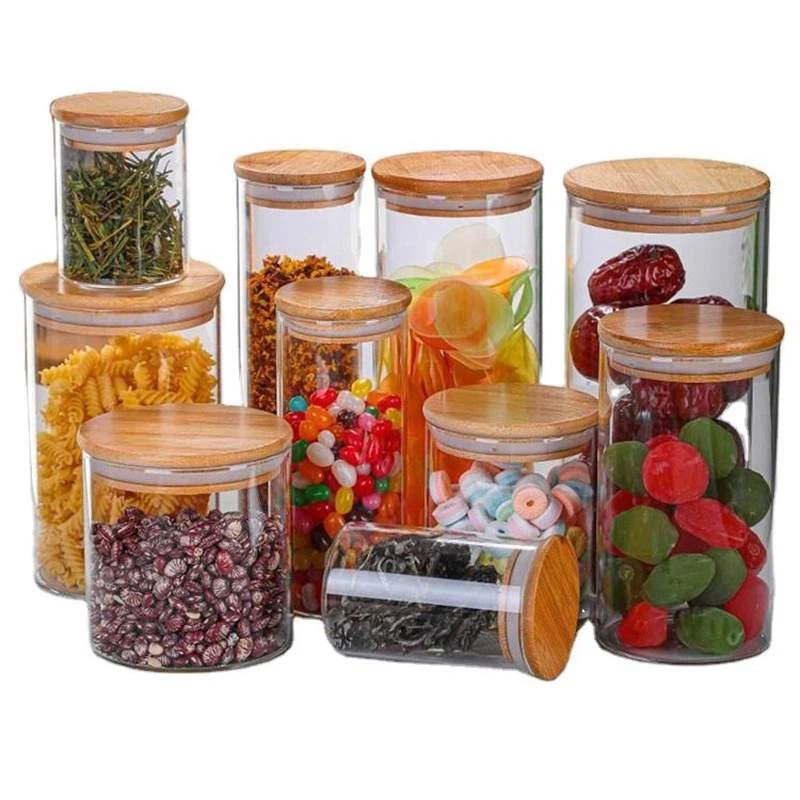 Frascos de vidrio para almacenamiento de alimentos